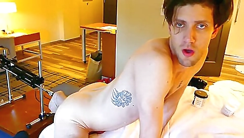 Busty brunette with a sexy round ass fucked in her ass