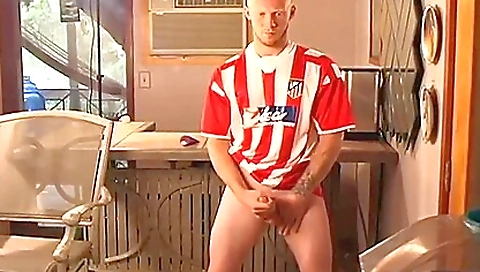 Soccer player gets a lot of balls in his hole and uses that