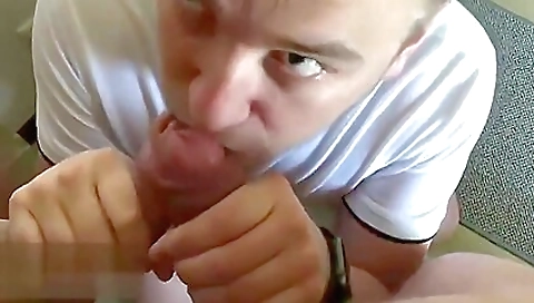 Busty russian girl gives her best blowjob to a gang of horny dudes