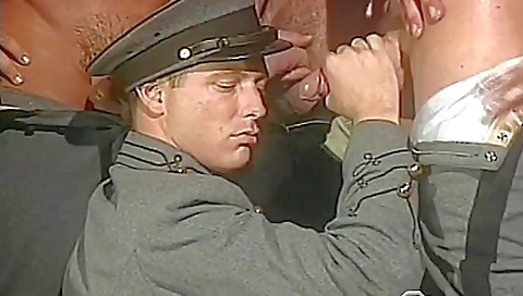 Military group sex in the uniform and the other women