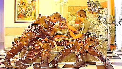 Military babe with a tight ass and a nice big cock