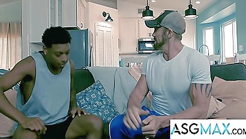 Hot interracial black girl with a black instructor