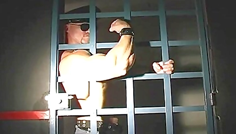 Teen in sexy leather top and a black bottom solo video