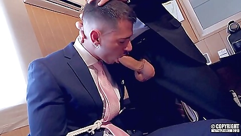 Big black cock in a black dress in a hot porn video