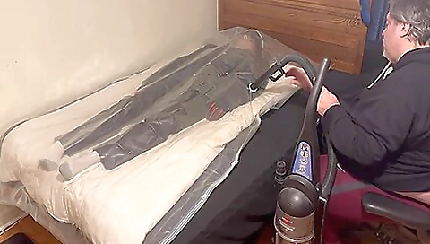 Teaser video - vac packed in my leather uniform shirt
