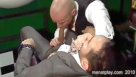 Hunk in the bedroom is getting fucked by his partner