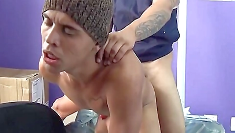 Black teen with a tattooy pussy gets her hairy pussy filled